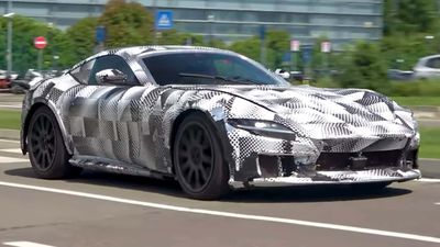 Watch Ferrari Roma Test Mule Likely With V12 Engine On The Move In Maranello