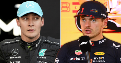 George Russell responds to Max Verstappen's "whinging" with "more money" joke