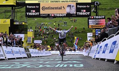 Pogacar hits back to win stage six of Tour de France and close on Vingegaard