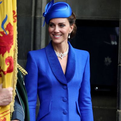 Kate Middleton’s top-to-toe blue look is a lesson in tonal dressing