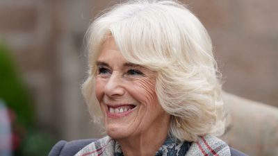 Queen Camilla's two-tone Chanel pumps and navy floral dress might be her best look yet