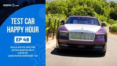 Motor1.com Test Car Happy Hour #49: Rolls-Royce Spectre, Lexus RZ, Land Rover Defender 130, Aston Martin DB12