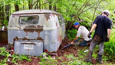 See 1960 VW Bus Barn Find Literally Unearthed From Its Forest Grave