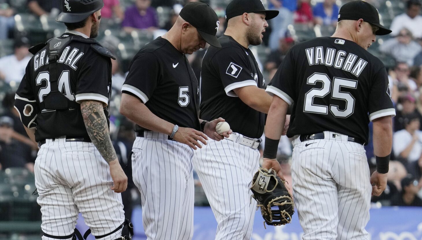 Andrew Vaughn is the latest White Sox player to land on the injured list