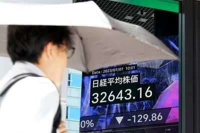 Stock market today: Asian shares fall as strong US data dash hopes for an end to rate hikes