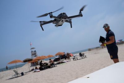 Drones sweep for sharks along New York's coast during rise in encounters with beachgoers