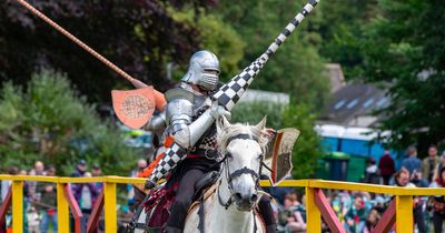 Thousands watch medieval jousting event at West Lothian palace