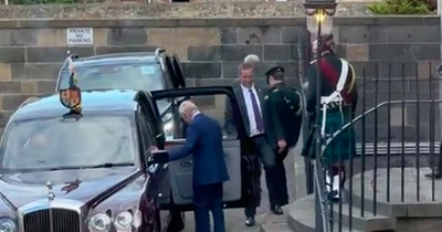 King Charles spotted from Edinburgh kitchen window by student having his tea