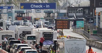 Long queues face travellers arriving in Dover for cross-Channel ferries