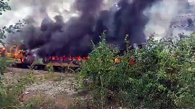 Three coaches of Falaknuma Express catch fire; NDRF 10th Battalion rescue, shift passengers