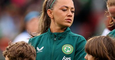 Ireland in kit malfunction as Katie McCabe Sky logo upside-down before France game
