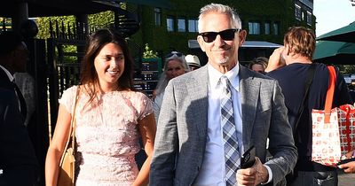 Gary Lineker and ex-stepdaughter Ella Bux put on a smiley display at Wimbledon