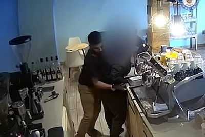 CCTV shows moment off-duty special constable disarms gunman while getting food