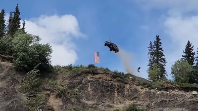 Watch Cars Launch Off A Cliff To Celebrate America's Independence Day