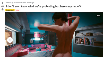 Cyberpunk 2077 subreddit gives Reddit the finger by designating itself NSFW and posting dozens of nude Vs