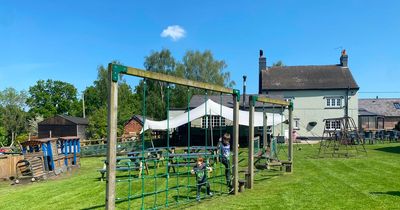 The village pub with giant beer garden and play area right next to a train stop that families love