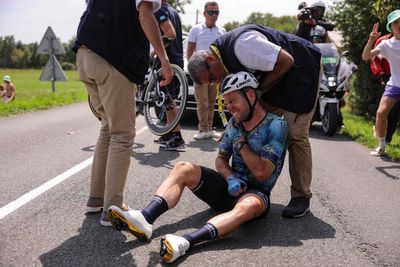 Mark Cavendish abandons Tour de France after crash ends hopes of record-breaking victory