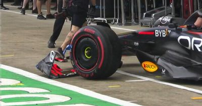 Max Verstappen crashes in pit lane during British GP qualifying