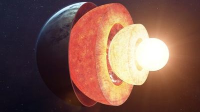 Swirls of liquid iron may be trapped inside Earth's 'solid' core