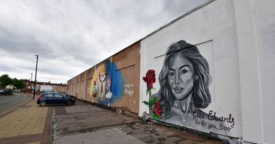 Floral tributes left alongside mural for much-loved Elle Edwards