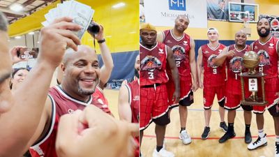 UFC fighter basketball game highlights: Daniel Cormier, Jamahal Hill, more hoop it up for cash