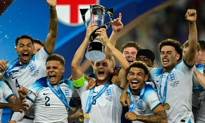 England celebrate Euro U21 glory as Trafford’s penalty heroics deny Spain