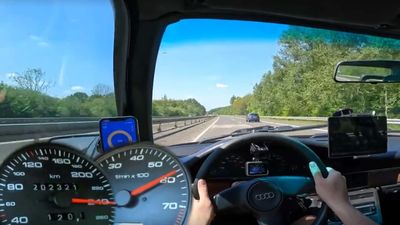 Watch And Listen As A 33-Year Old Audi 200 I5 Turbo Owns The Autobahn