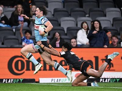Sharks race away from spirited Tigers for 36-12 NRL win