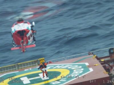 Injured sailor airlifted after major rescue operation