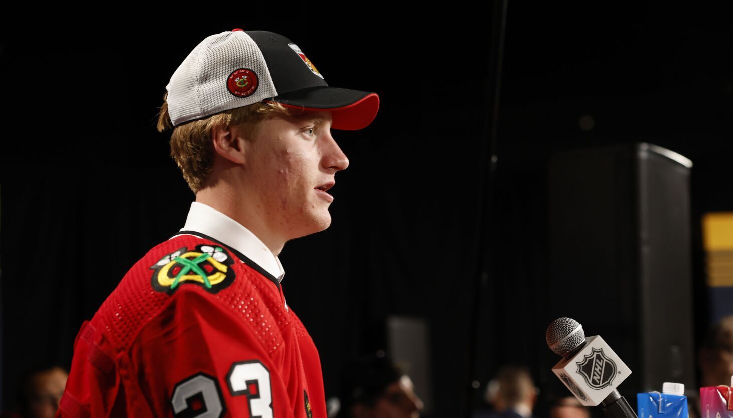 Blackhawks Prospect Oliver Moore’s Work Ethic Makes…