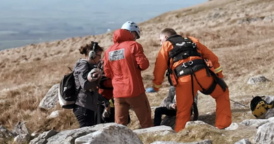 Channel 5 Coastguard captures the moment mother and son are rescued at the top of Snowdon