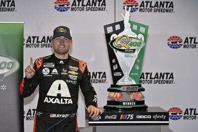 Byron takes win in rain-shortened and wild Atlanta Cup race