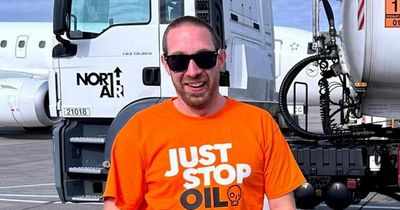 Man on stag do 'protests' airport dressed in Just Stop Oil shirt thanks to mates