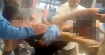 Mass brawl erupts on ferry as thugs exchange blows in front of terrified families