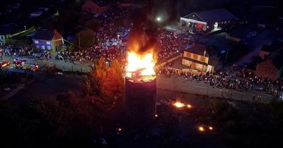 Jeffrey Donaldson says Moygashel bonfire flag burning "wrong"