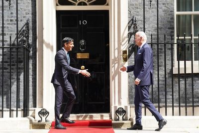 US President Joe Biden meets Prime Minister Rishi Sunak in Downing Street