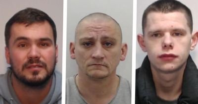 Police are hunting three ex-prisoners who are known across north Manchester