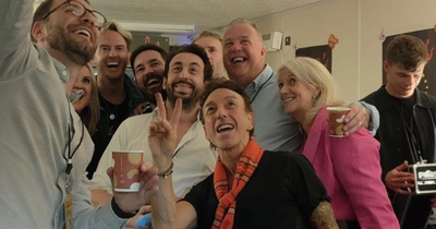 Martin Compston and celeb pals party at Rod Stewart's Edinburgh Castle gig as they sample his new whisky