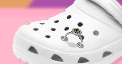 You can now propose with an engagement ring charm for your Crocs - but it's not cheap
