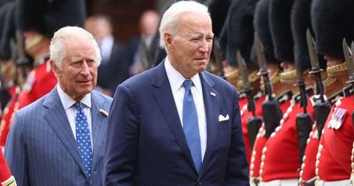 King Charles forced to move Joe Biden on during awkward moment inspecting guard of honour
