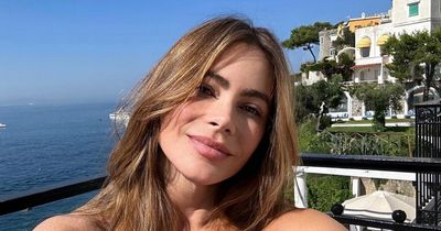 Sofia Vergara, 51, shows off her famous curves in skintight floral dress on birthday getaway in Italy