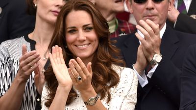 Kate Middleton pairs white lace Wimbledon dress with the cutest Anya Hindmarch wicker clutch bag and we're obsessed