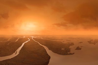 How rivers on Titan and Mars flow