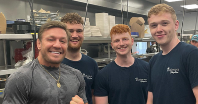 Conor McGregor meets Irish J1 students in New York