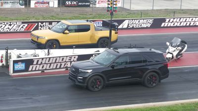 See Rivian R1T Take On Ford Explorer ST In All-American Drag Race