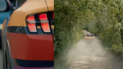 Ford Teases Hot Mustang Mach-E Version Driven Hard On Dirt Track