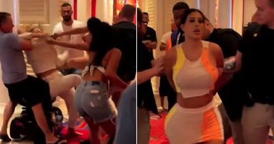 Women brawl at luxurious Las Vegas hotel as they are tackled to the ground by security