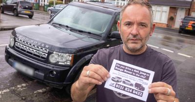 Leaflet says man is entitled to free 'enlargement therapy' for driving a big car