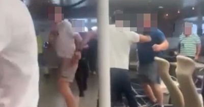 Mass brawl erupts on ferry as terrified families look on and boat forced to return to port