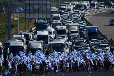 Watch: Thousands of Israelis protest on ‘day of disruption’ against bill limiting Supreme Court powers